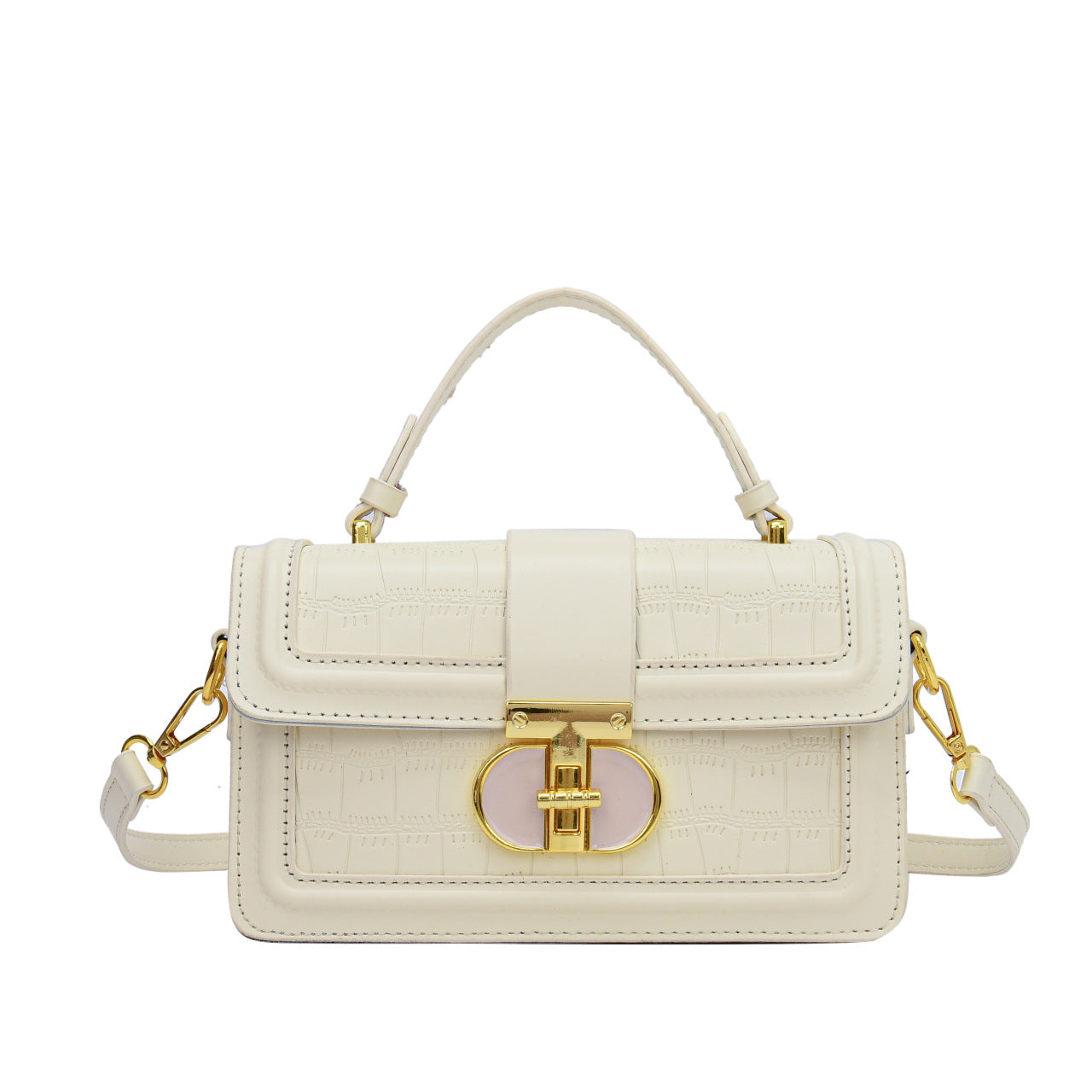 Women's Style Retro Summer Textured Personality Stone Small Square Bag
