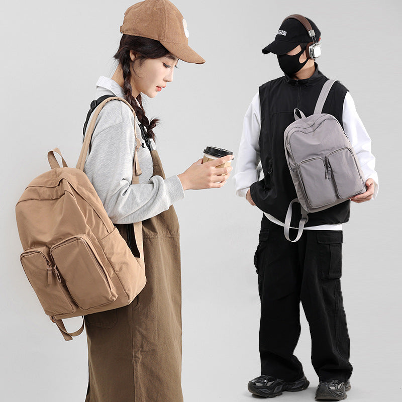 Women's Lightweight Large Capacity Storage Pleated Washed Leisure Backpack