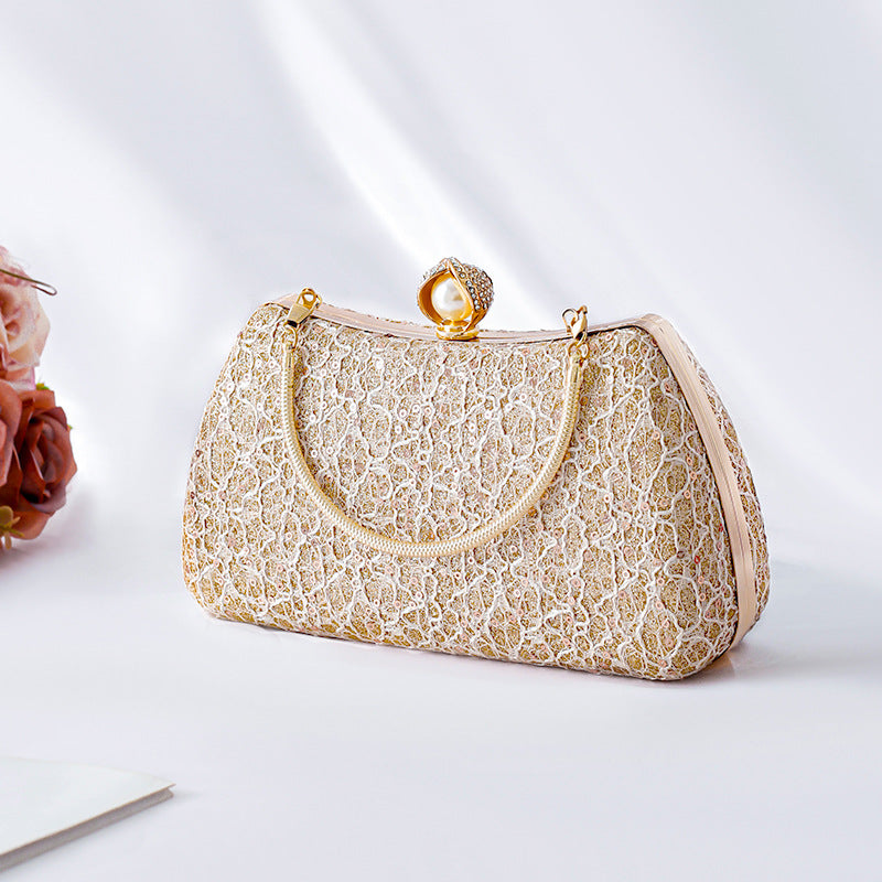 Cheongsam Lace Sequin Fashion Banquet Clutch Evening Bags