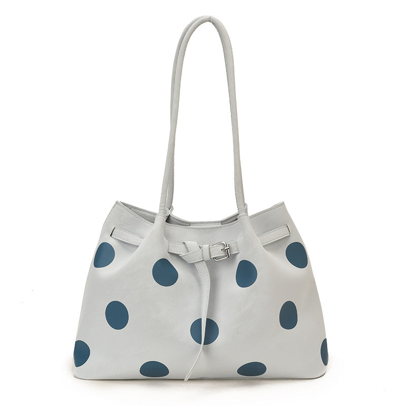Women's Polka Dot Large Capacity Simple Versatile Commuter Handbags