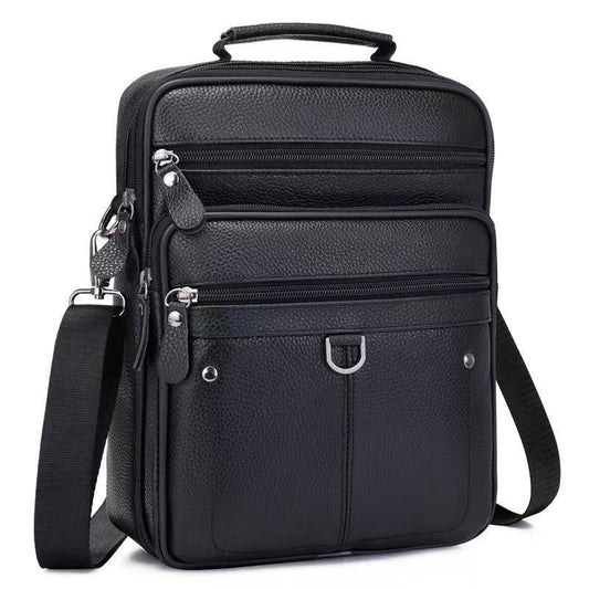 Men's Layer Cowhide Business Paper Portable Large Men's Tote