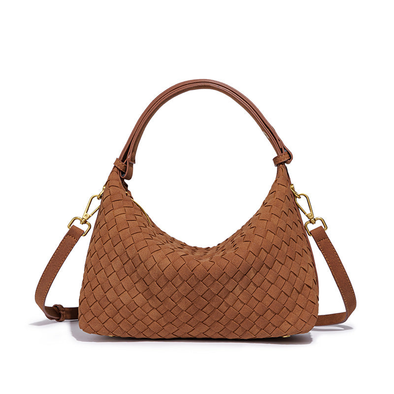 Women's Frosted Woven Niche High-grade Underarm Fashion Women's Handbag