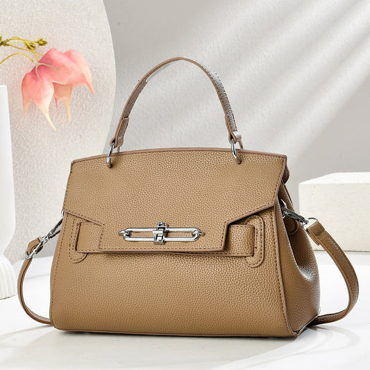 Women's One Fashion Portable Soft Leather Commuter Bucket Bags