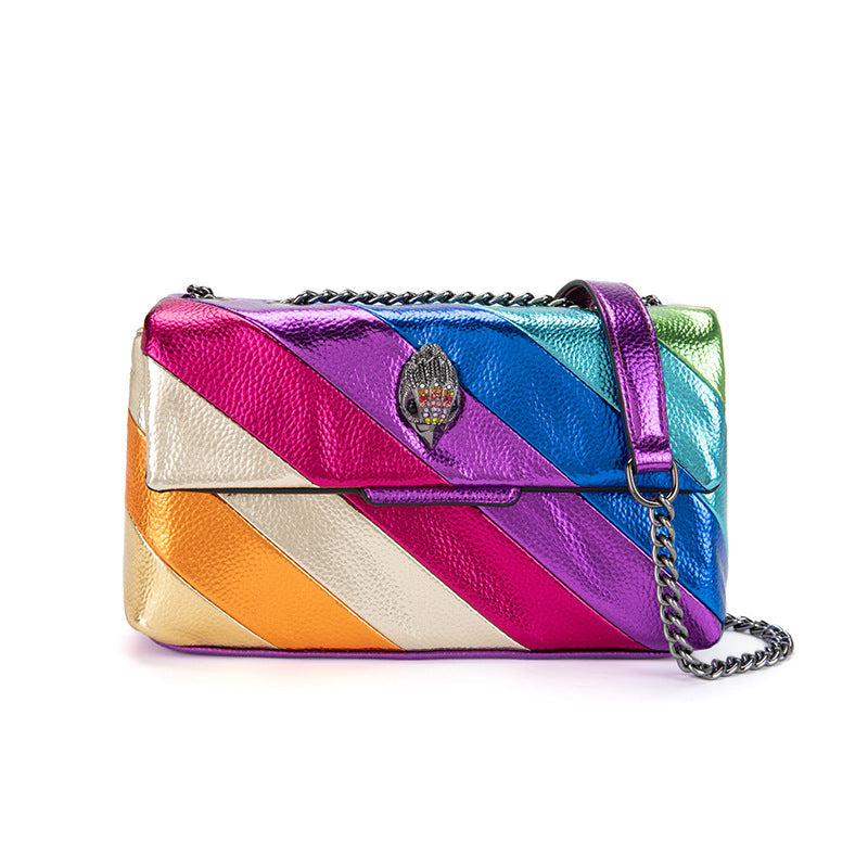 Women's Stitching Chain Rainbow Eagle Head Lion Bags