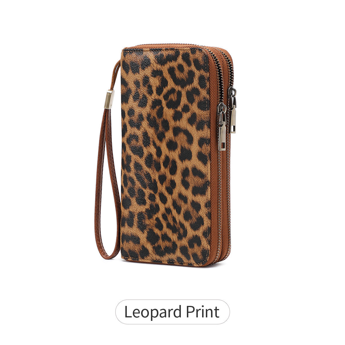 Women's Swiping Double Zipper Expanding Retro Ladies Wallet