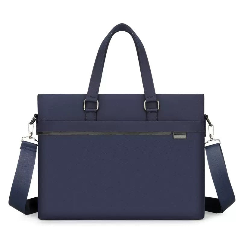 Men's Oxford Cloth Gift Printed Horizontal Blue Men's Briefcase