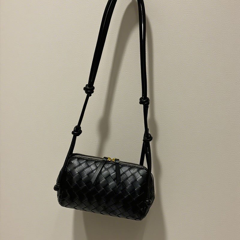 Women's Handmade Cowhide Woven Underarm Fashion Bags