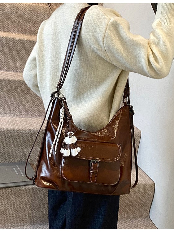 Women's Fashionable Retro Simple Large Capacity Commuter Women's Messenger Bag