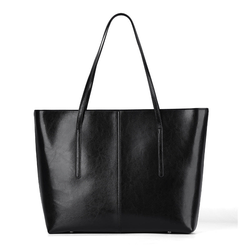 Women's Vintage Cowhide Big Large Capacity Leather Tote Bags