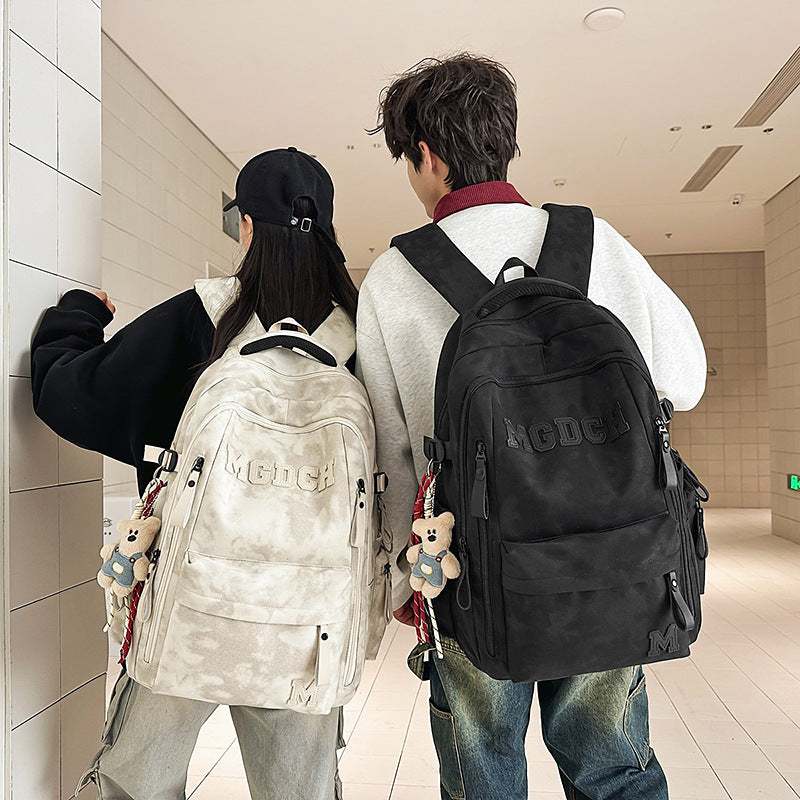 Men's Korean Style Female Junior High Large Capacity Simple College Leisure Backpack