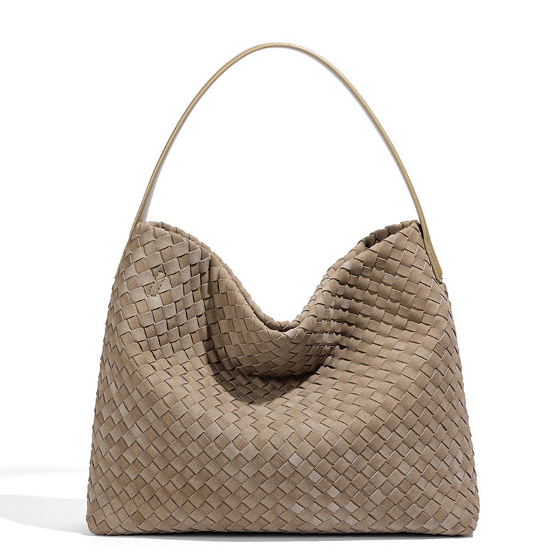 New Frosted Hand-woven Fashionable Large Capacity Handbags