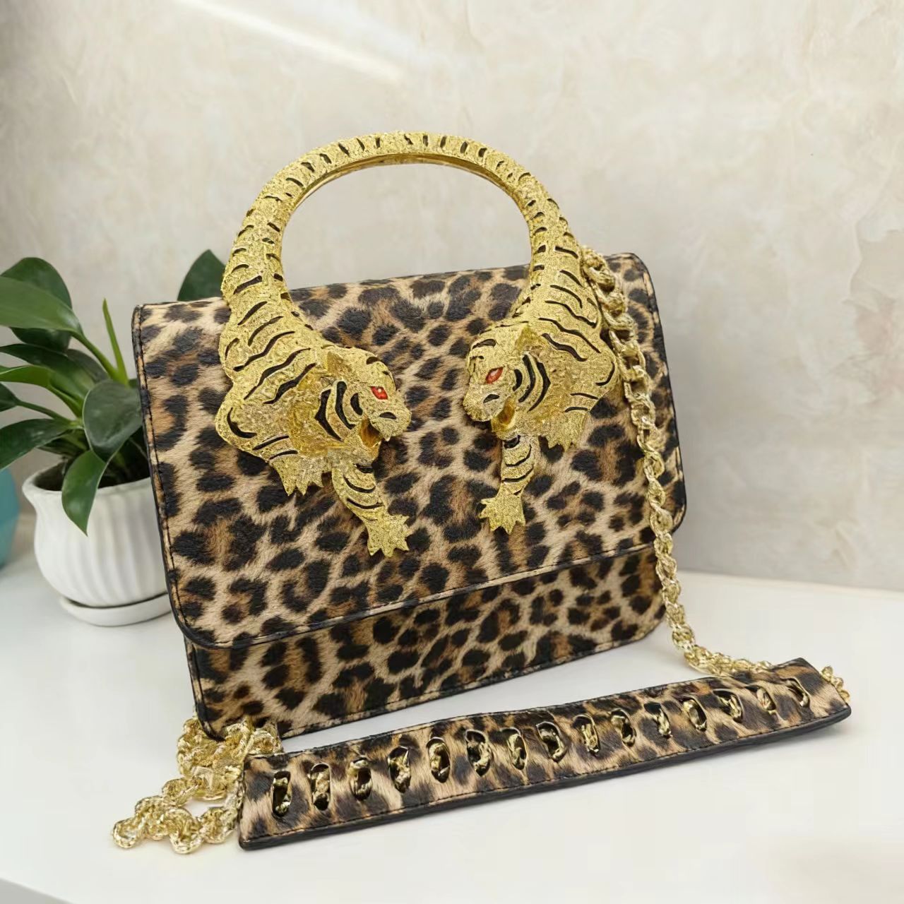 Fashion Creative Durable Tiger Crocodile Pattern Shoulder Bags