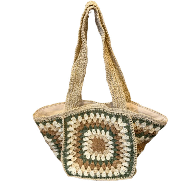 Women's Handmade Weaving Hollow Ethnic Style Large Capacity High Sense Women's Shoulder Bag