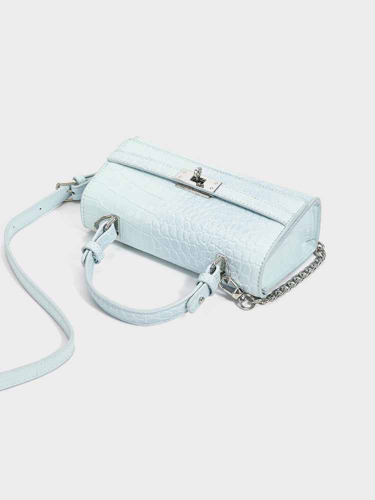 Women's Niche Fashion Kelly Crocodile Pattern Commuter Small Square Bag