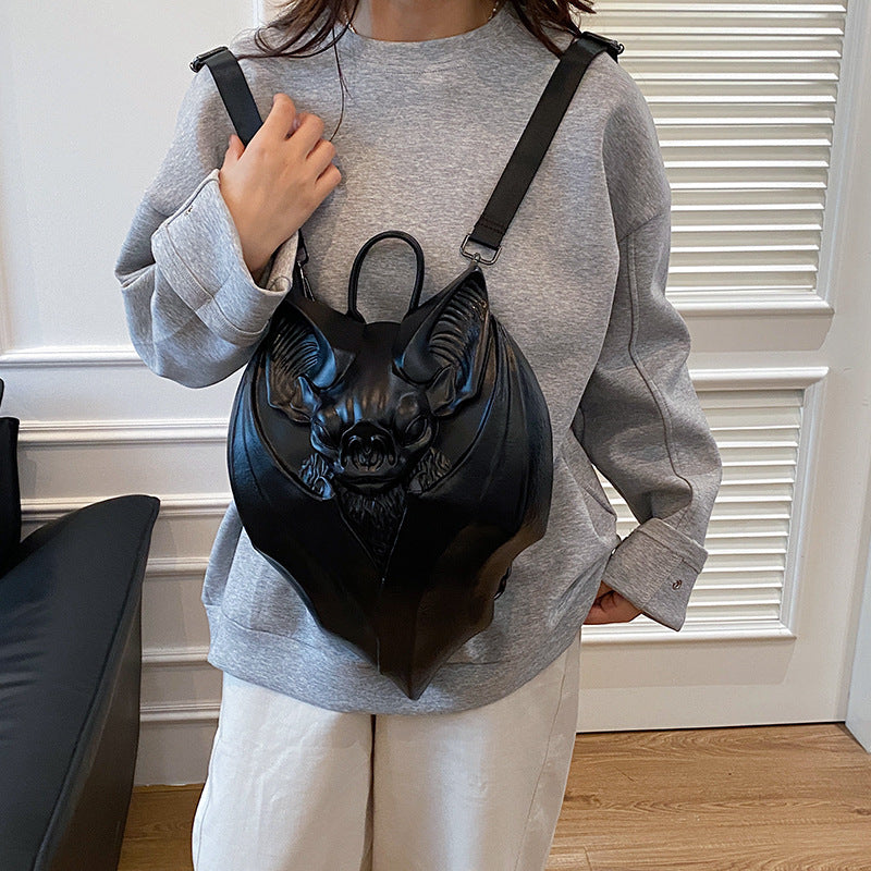 Funny Gothic Punk Creative Bat Niche Halloween Women's Shoulder Bag