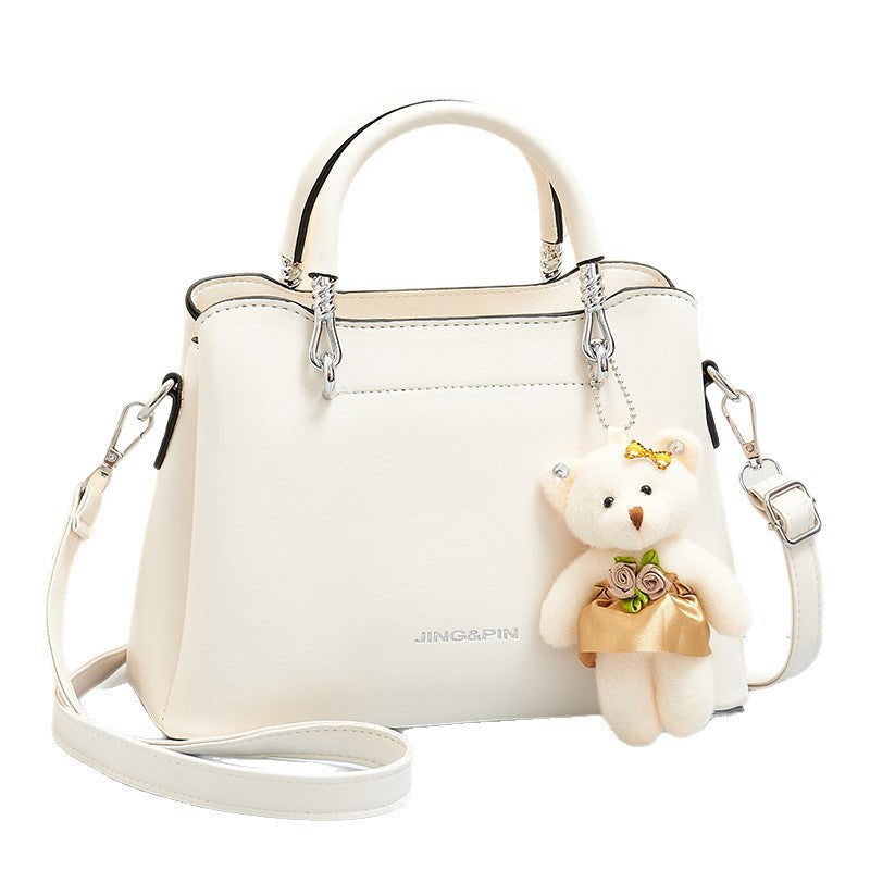 Women's Fashion Large Capacity Soft Leather Bear Women's Shoulder Bag