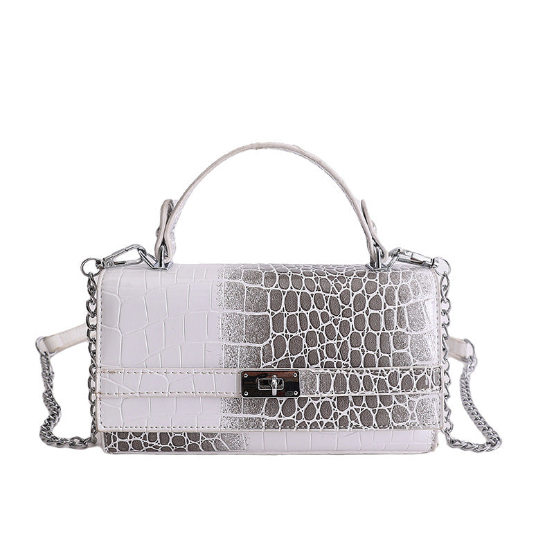 Women's Crocodile Pattern Mori Cute Light Luxury Minority Small Square Bag