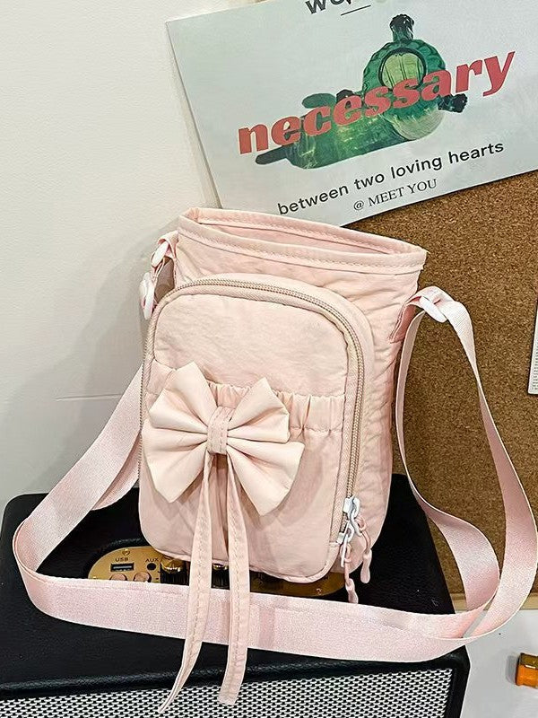 Women's Portable Bow Drawstring Waterproof Thermal Insulation Women's Messenger Bag