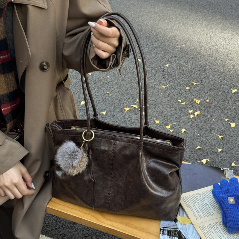 Women's Retro Commuter Light Luxury Minority High-grade Tote Bag