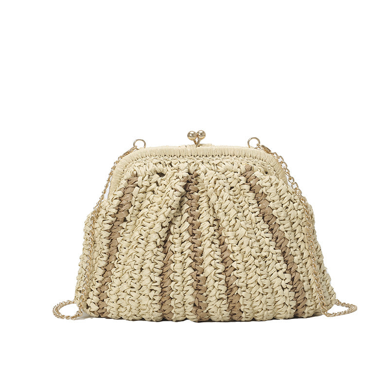 Woven Chain Shell Versatile High-grade Beach Women's Messenger Bag