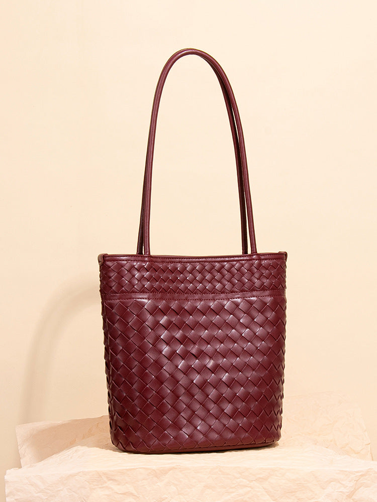 Female Niche Woven High Sense Fortune Commuting Tote Bag