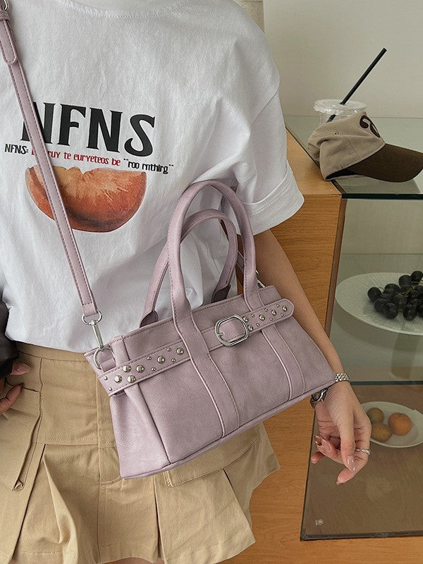 Women's Spring Fashion Decorative Rivets Commuter Large Capacity Women's Shoulder Bag