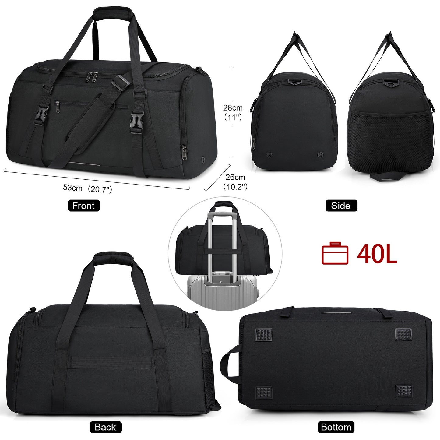 Large Capacity Exercise Waterproof Dry Wet Separation Bags