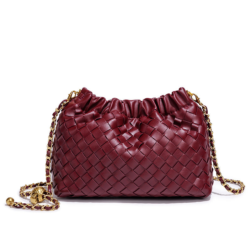 High-grade Diamond Cloud Hand-woven Golden Ball Classic Women's Messenger Bag