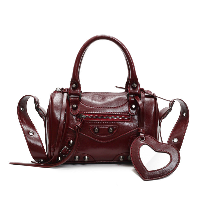 Fashion Vintage Rivet Advanced Texture Sweet Women's Messenger Bag