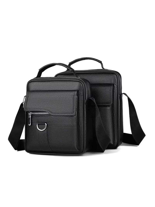 Men's First Layer Cowhide Leather Business Waterproof Lightweight Men's Shoulder Bag