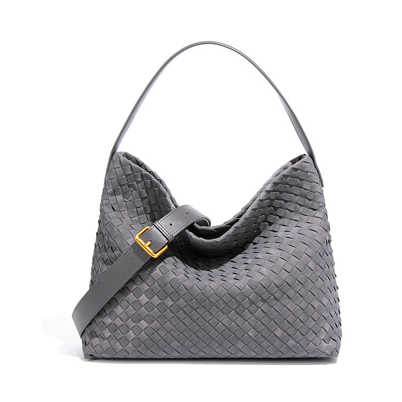 Women's Fashion Large Capacity Hand-woven Commuter Texture Bags