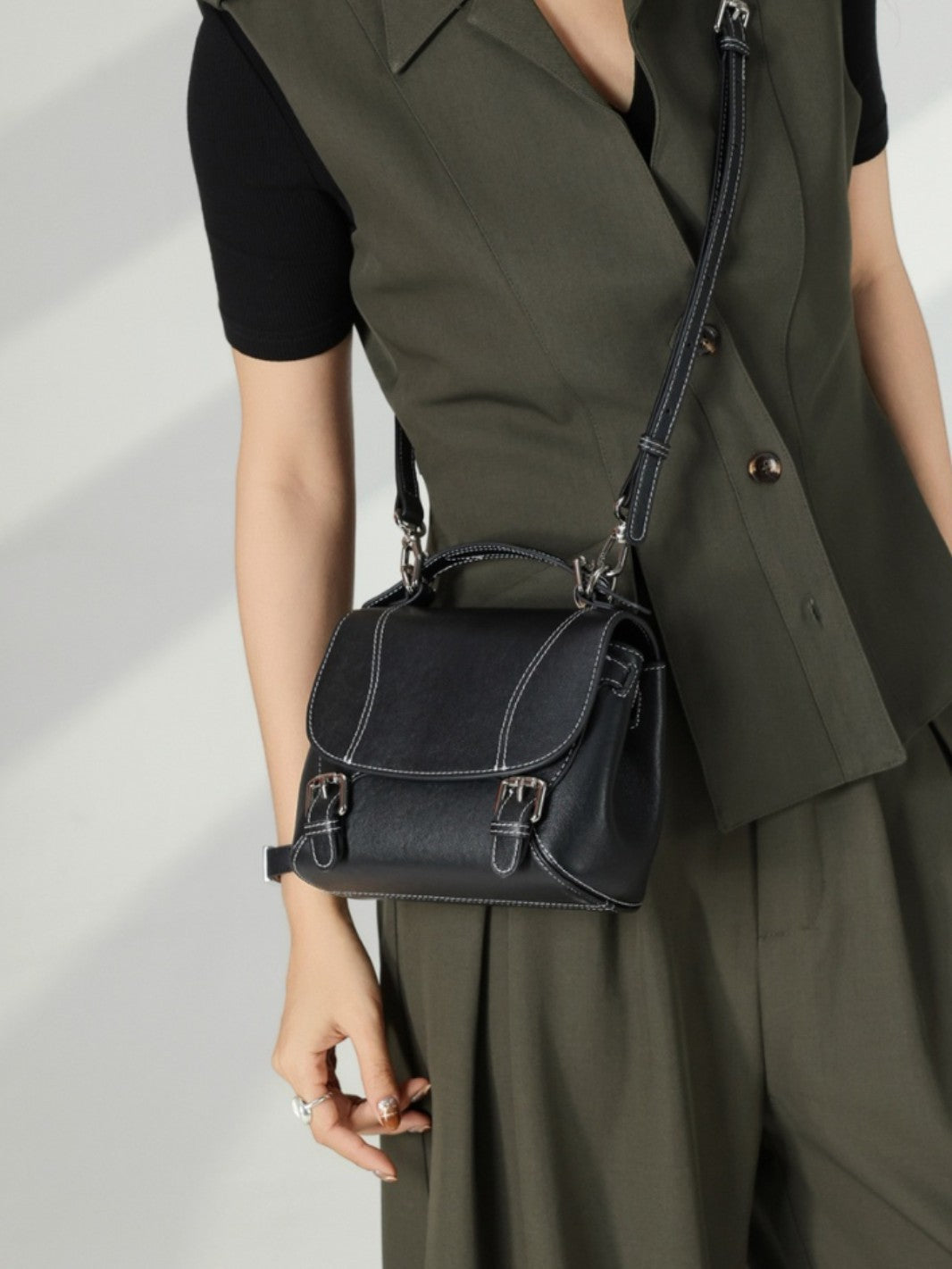 Baseball Versatile College Style Pouch First Layer Shoulder Bags