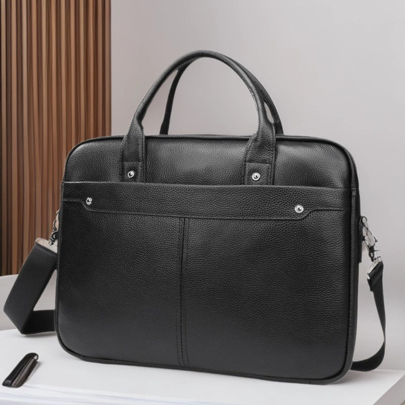 Men's First Layer Cowhide Leather Business Genuine Wider Model Available In Men's Briefcase