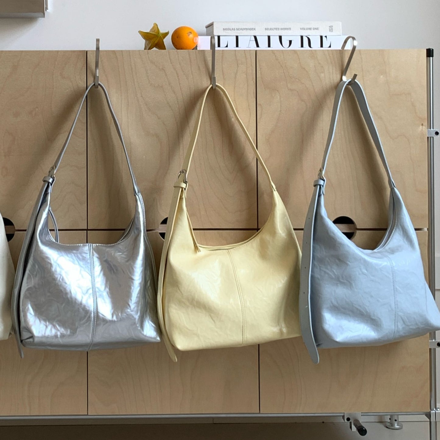 Women's Design Hand Grip Texture Large Capacity Totes Lazy Women's Handbag