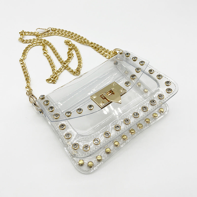 Women's Fashion Gymnasium Chain Diamond Nail Beach Women's Messenger Bag