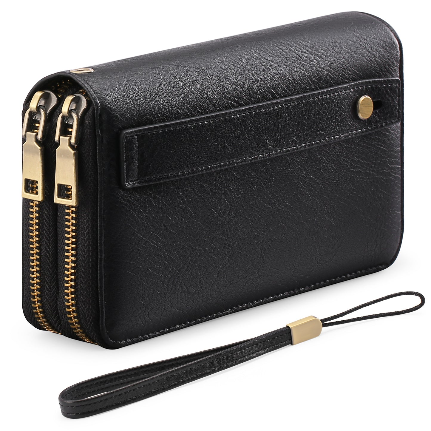 Women's Double Zip Clutch Large Capacity Soft Ladies Wallet