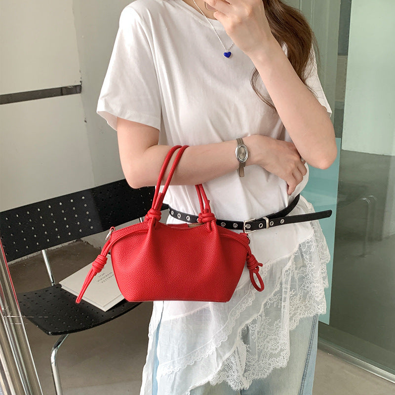 Simple Western Style Sense Portable Vegetable Basket Large Capacity Daily Women's Handbag