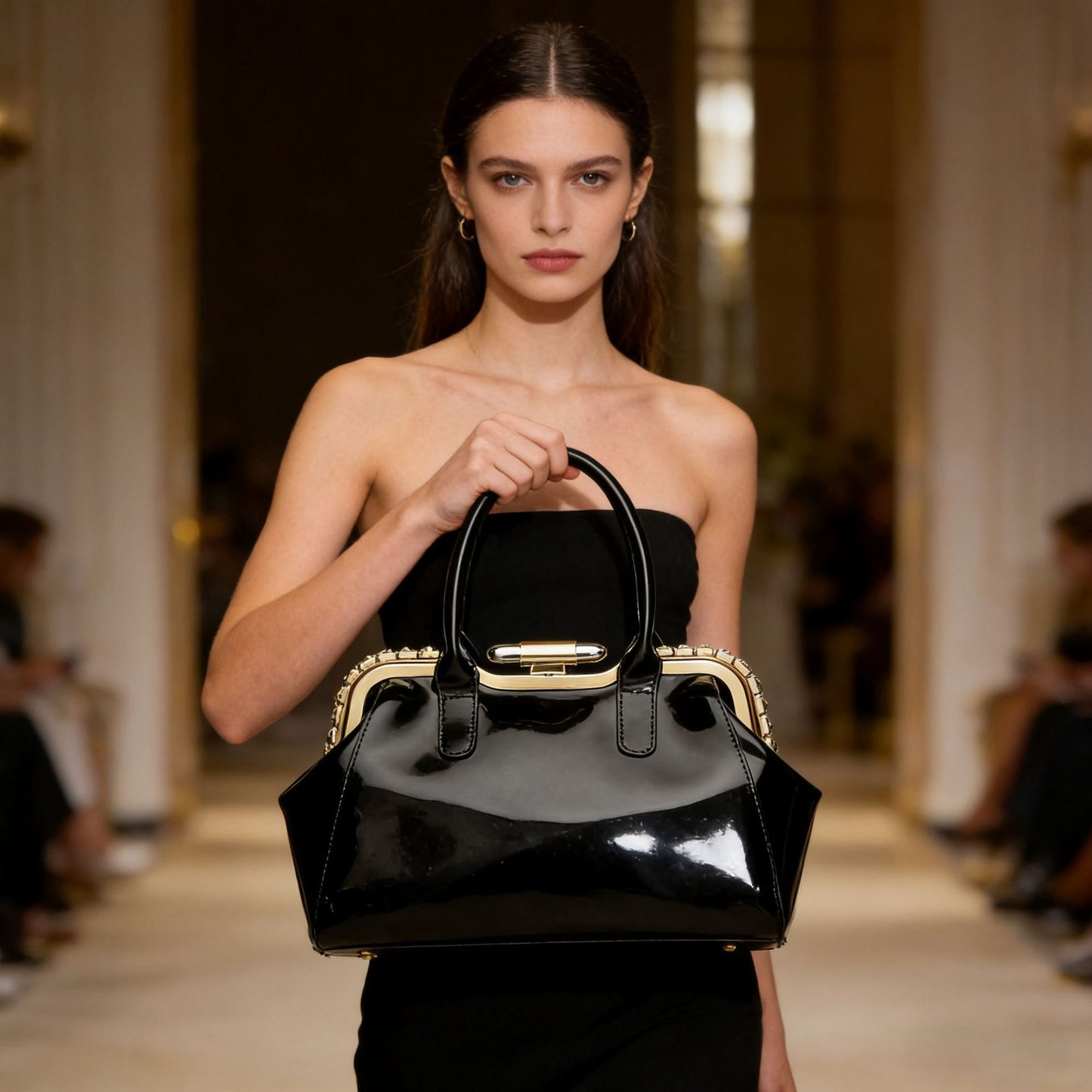 Beautiful Dinner Advanced Texture Patent Leather Women's Handbag