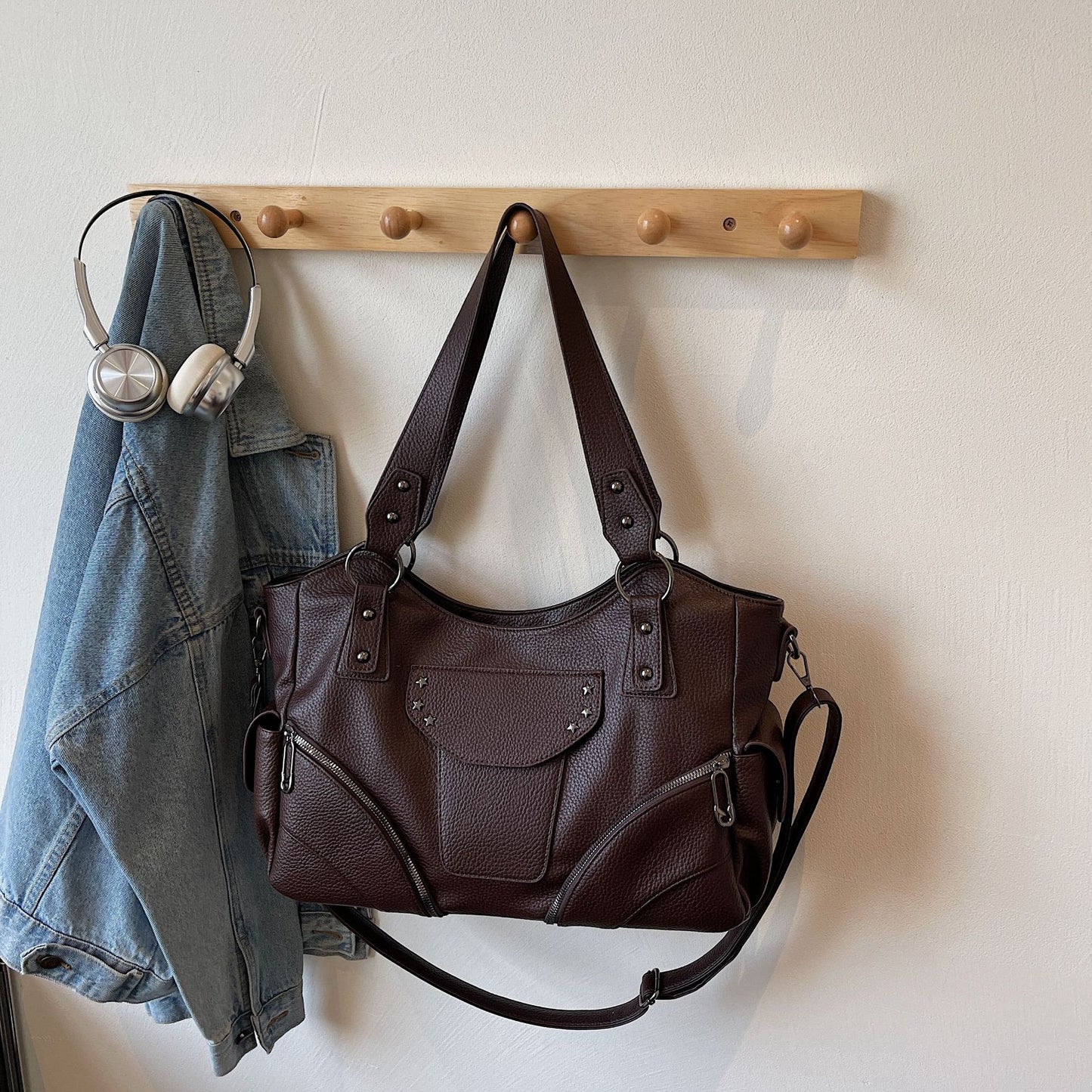 Women's Commuter Large Capacity Fashion Portable Motorcycle Women's Messenger Bag