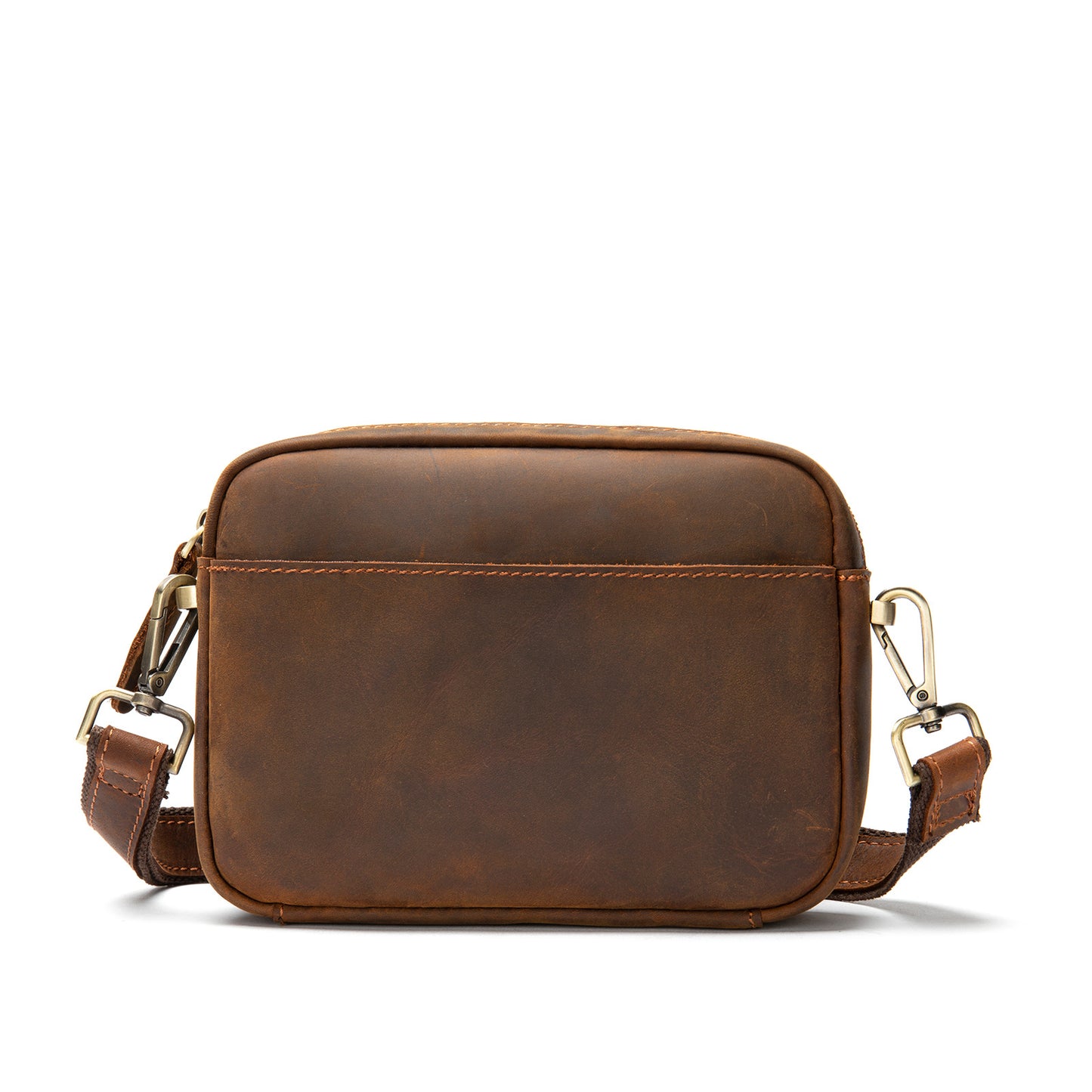 Men's Leather Fashion Crazy Horse First Layer Cowhide Men's Shoulder Bag
