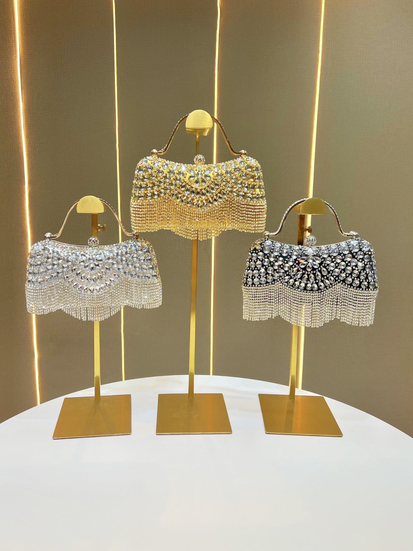 Diamond Clutch Tassel Birthday Wedding Banquet Dinner Bag