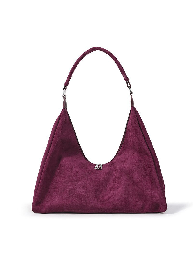 Women's Frosted Suede Large Capacity Commuter Korean Style Idle Fashion Women's Shoulder Bag