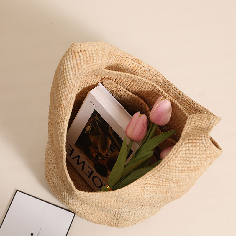 High-grade Raffia Simple Straw Vacation Beach Women's Shoulder Bag