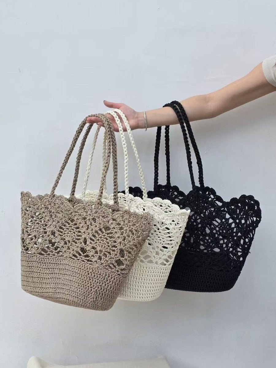 Beach Simple Hollow Knitted Handmade Crocheted Women's Handbag
