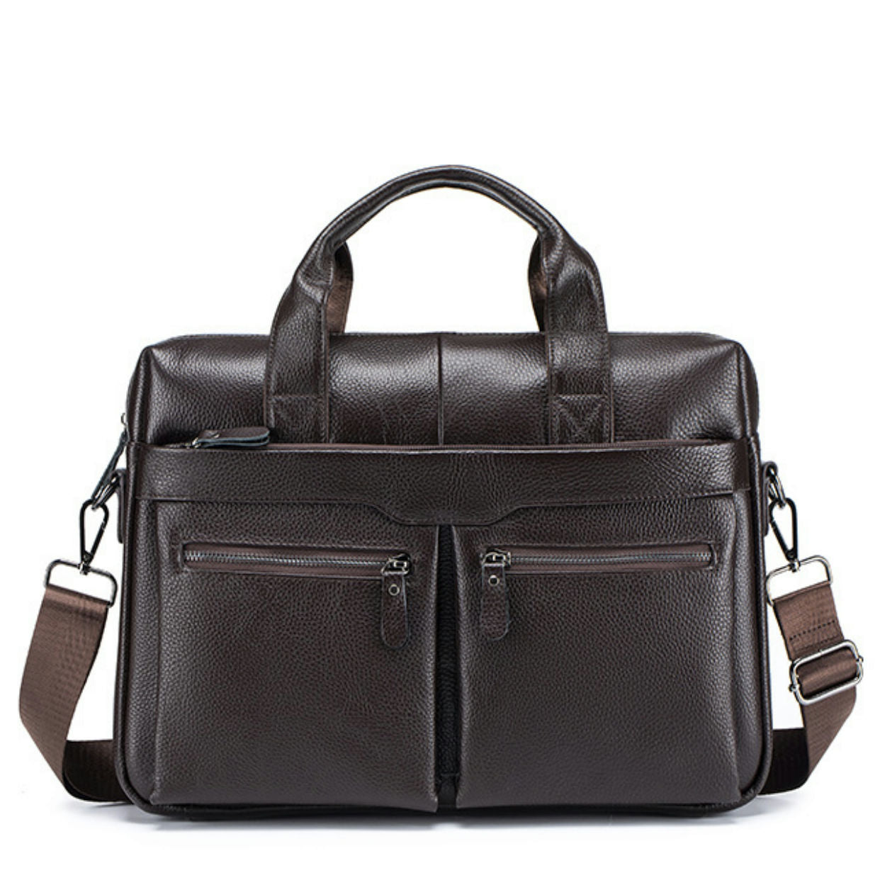Men's Commuter Simple Business Cow Leather Computer Men's Briefcase
