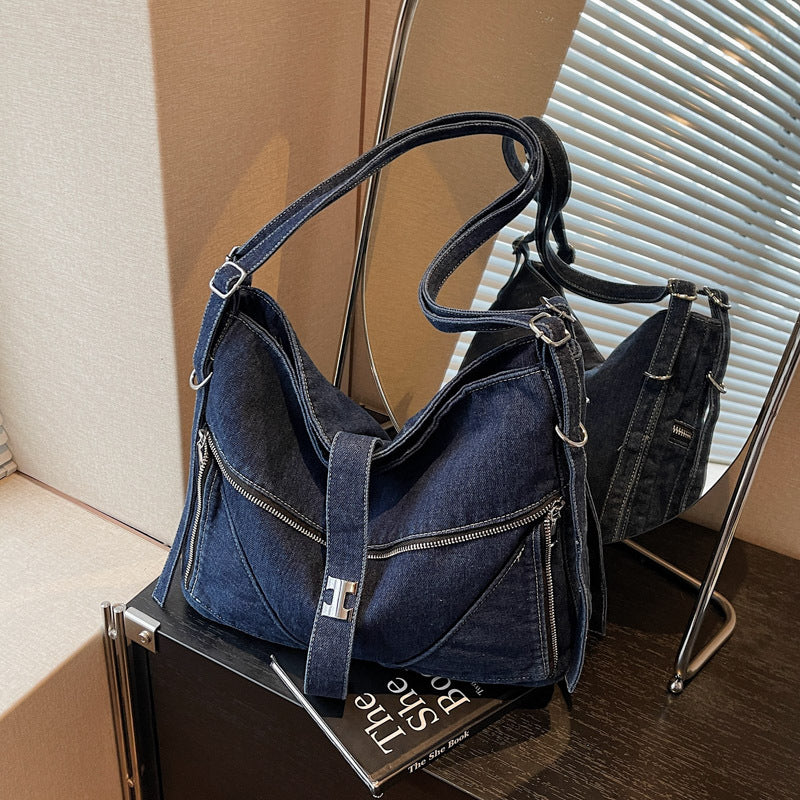 Women's Denim Large Capacity Summer Versatile Class Women's Messenger Bag