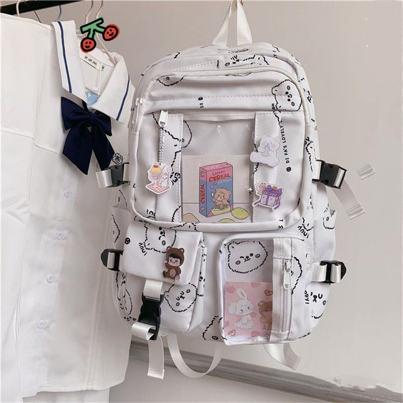 Pretty Cute Bear High Easy Matching Backpacks