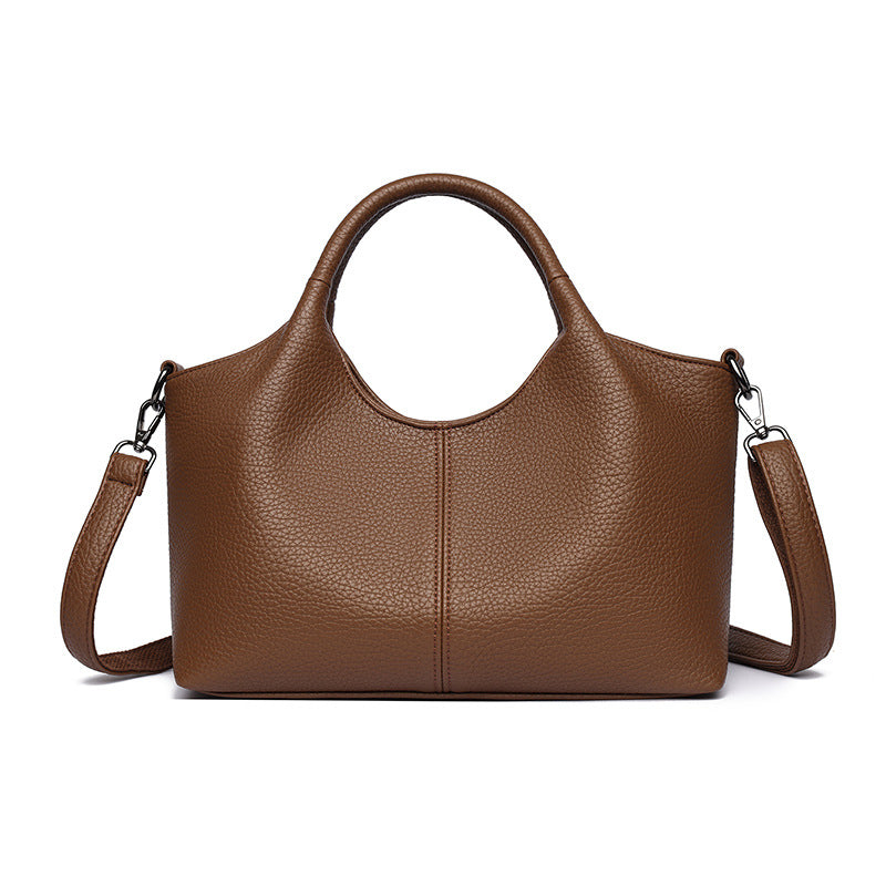 Women's Lightweight Commuter Texture Soft Leather Pouches Women's Shoulder Bag