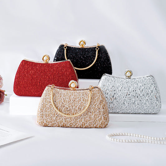 Cheongsam Lace Sequin Fashion Banquet Clutch Evening Bags