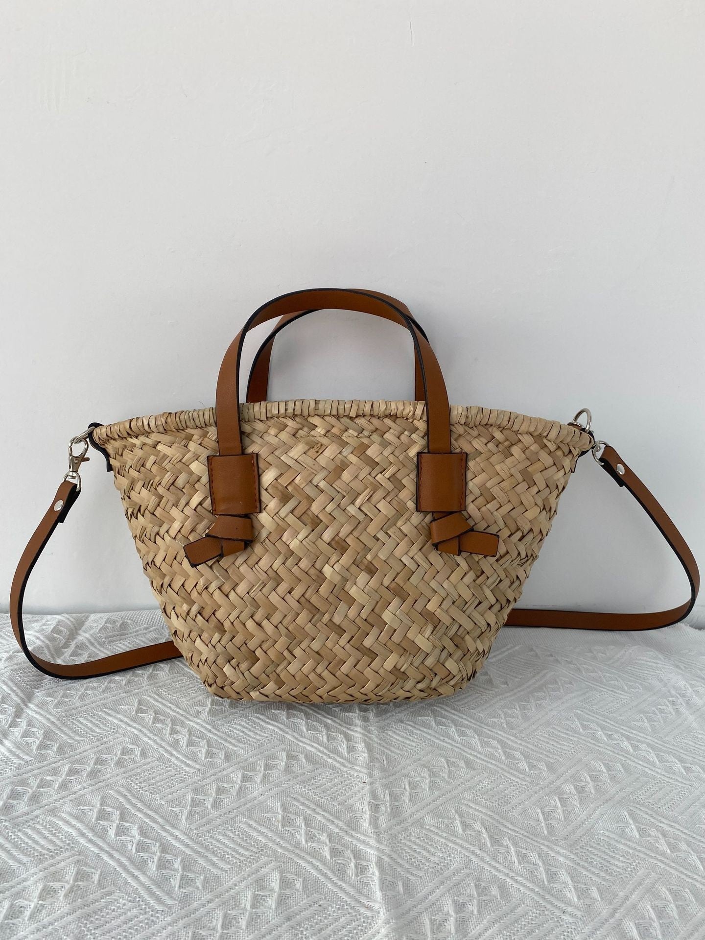 Women's Woven High-grade Straw Portable Beach Tote Bags